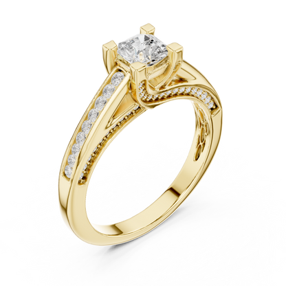 Round Halo Lab Grown Diamond Ring