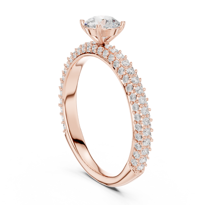 Round Halo Lab Grown Diamond Ring
