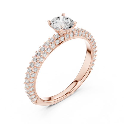 Round Halo Lab Grown Diamond Ring