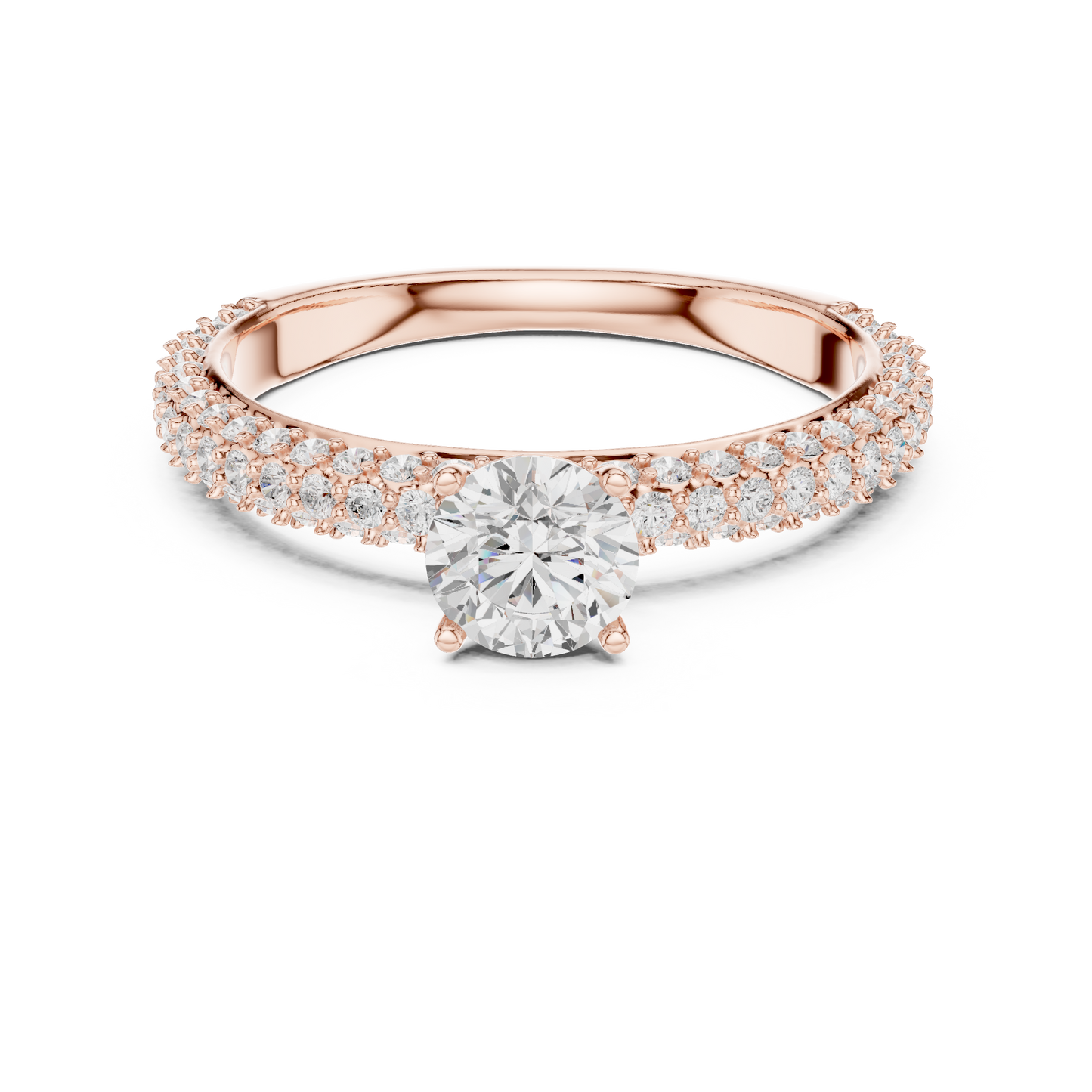Round Halo Lab Grown Diamond Ring