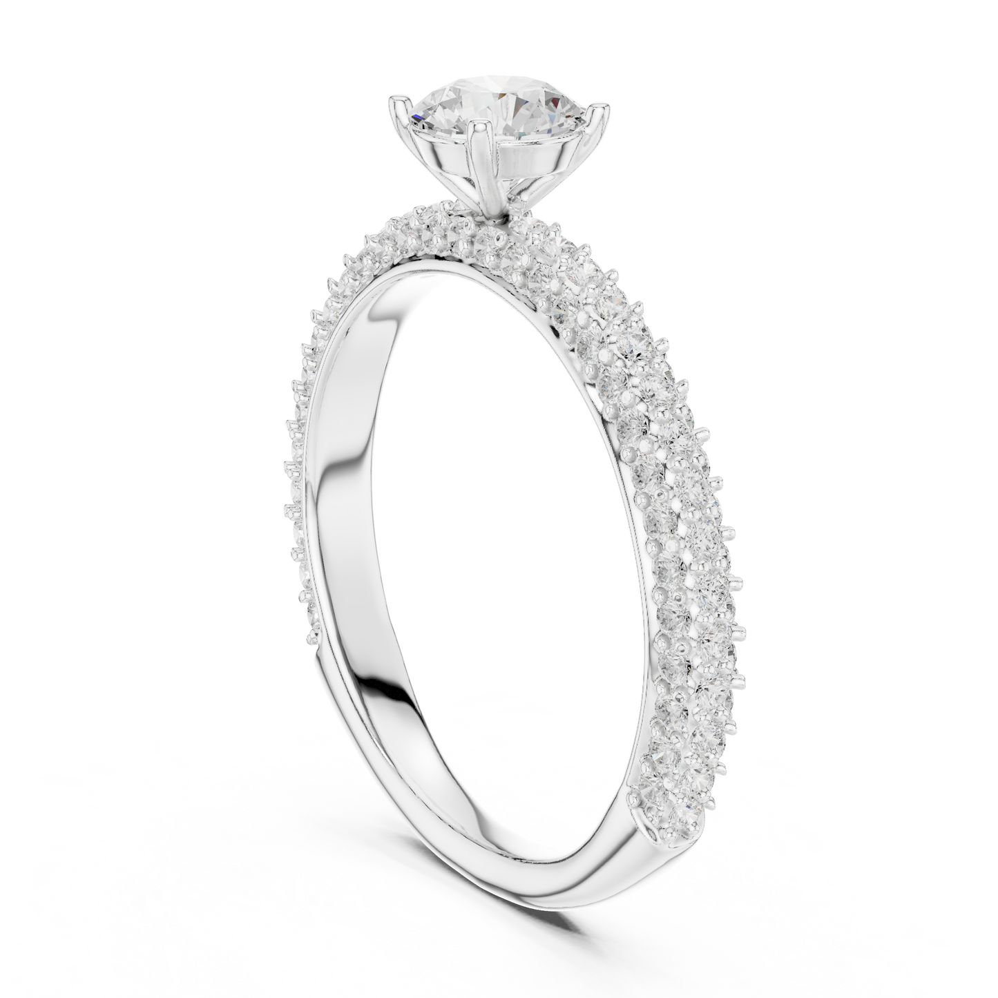 Round Halo Lab Grown Diamond Ring