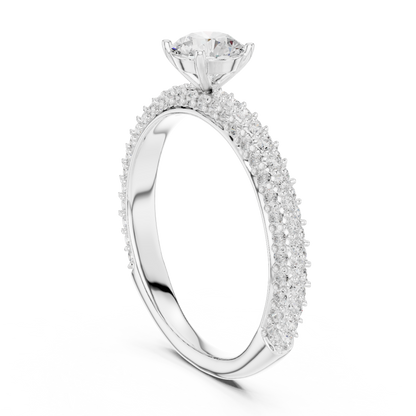 Round Halo Lab Grown Diamond Ring