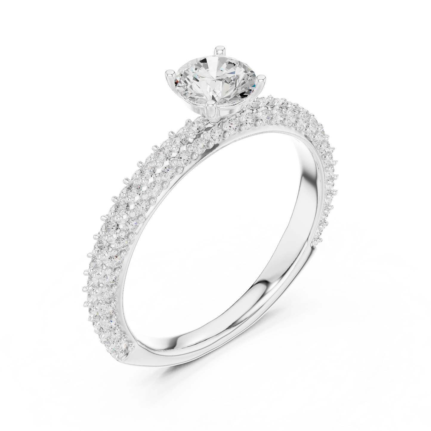 Round Halo Lab Grown Diamond Ring