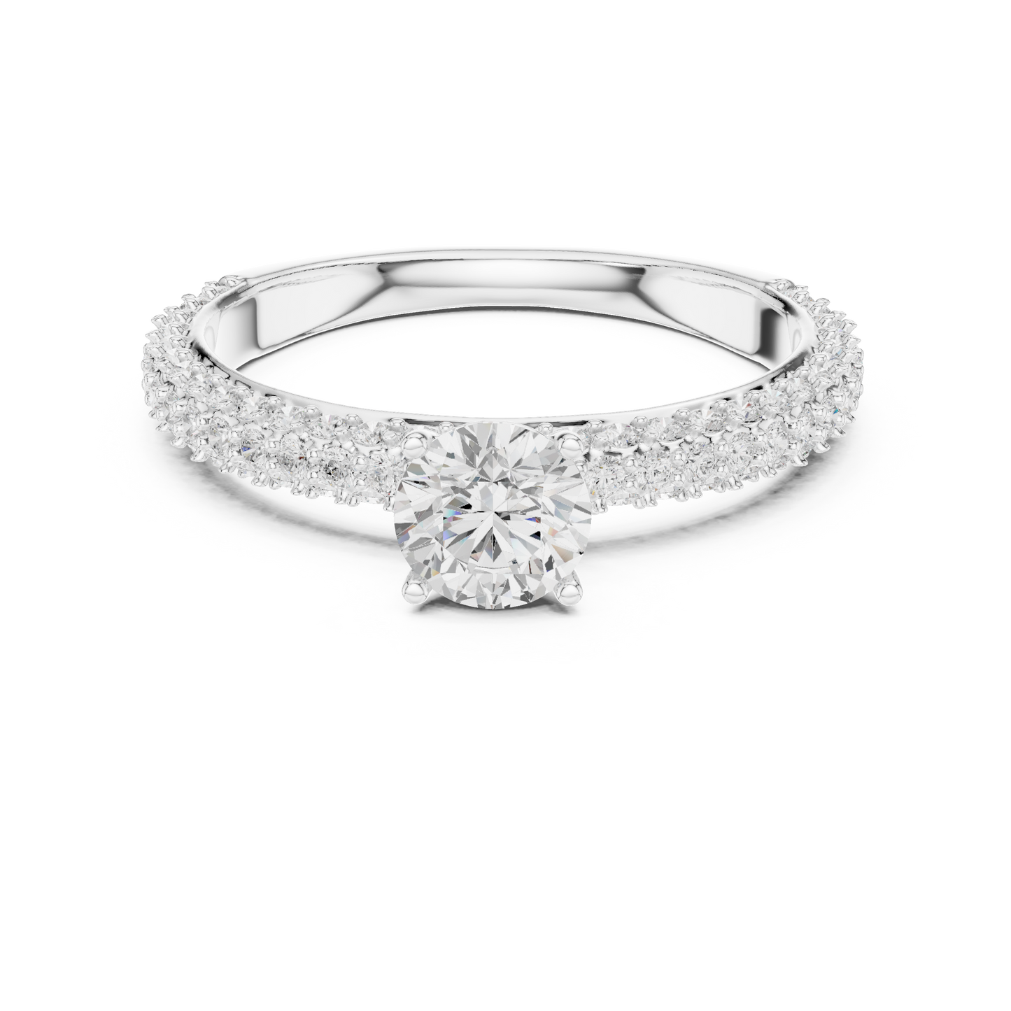 Round Halo Lab Grown Diamond Ring