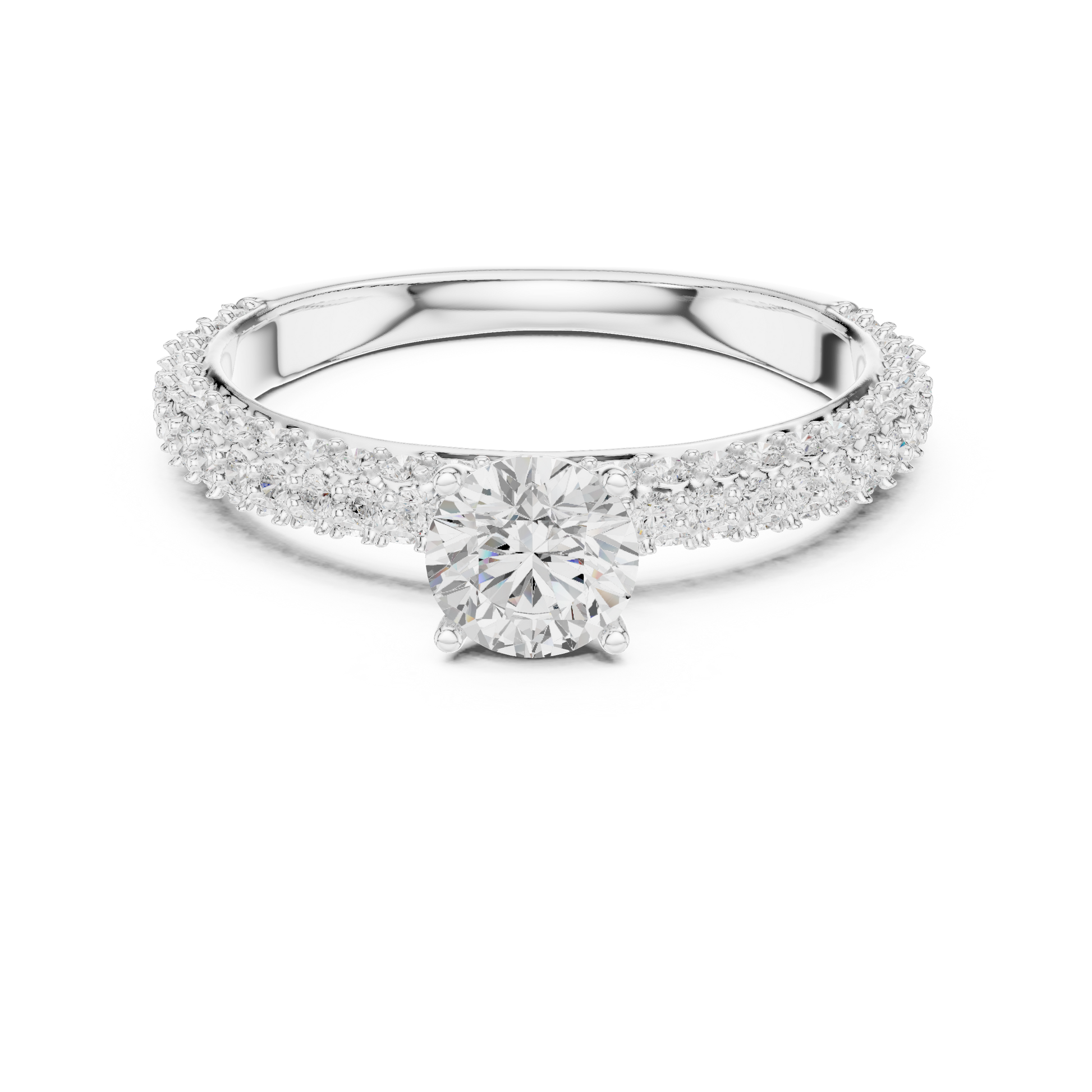 Round Halo Lab Grown Diamond Ring