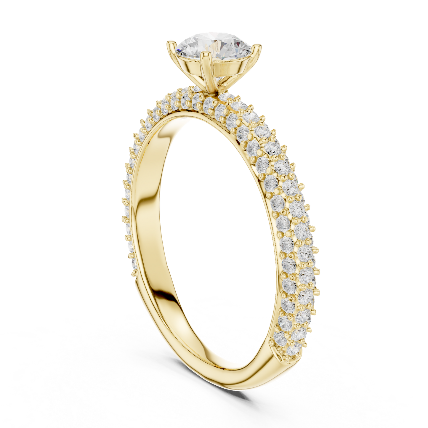 Round Halo Lab Grown Diamond Ring