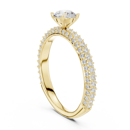Round Halo Lab Grown Diamond Ring