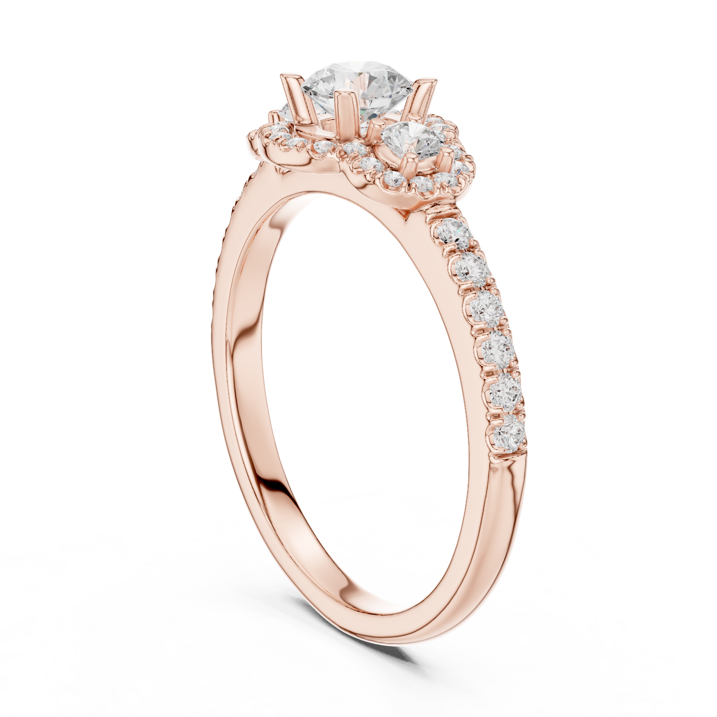 Round Halo Lab Grown Diamond Ring