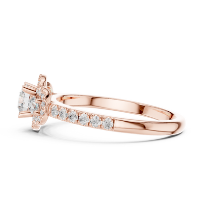 Round Halo Lab Grown Diamond Ring