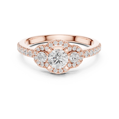 Round Halo Lab Grown Diamond Ring