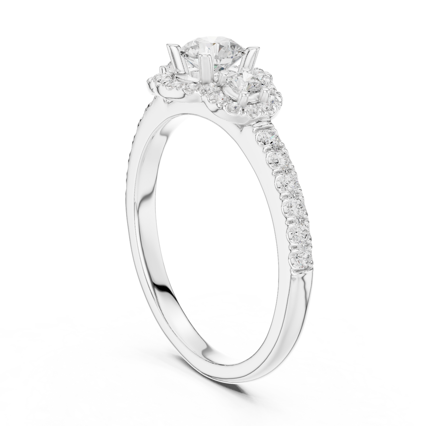 Round Halo Lab Grown Diamond Ring