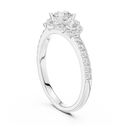 Round Halo Lab Grown Diamond Ring
