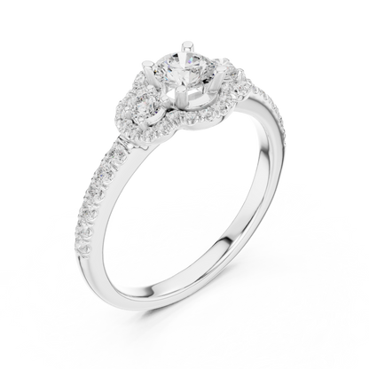Round Halo Lab Grown Diamond Ring
