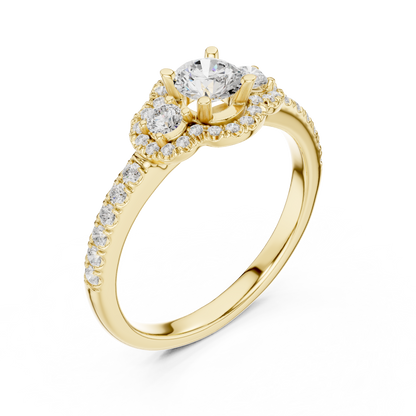 Round Halo Lab Grown Diamond Ring