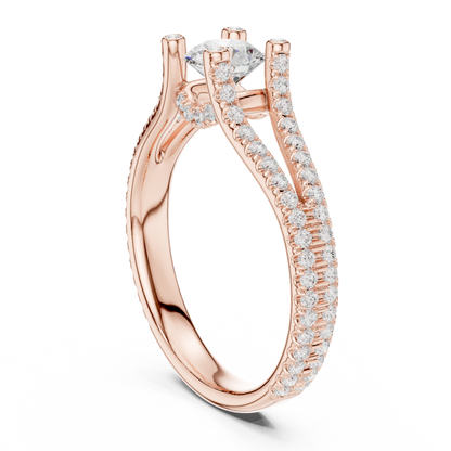 Round Halo Lab Grown Diamond Ring