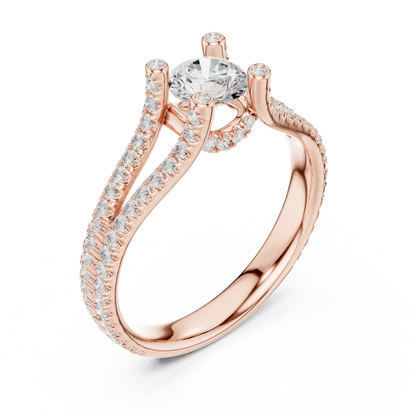 Round Halo Lab Grown Diamond Ring