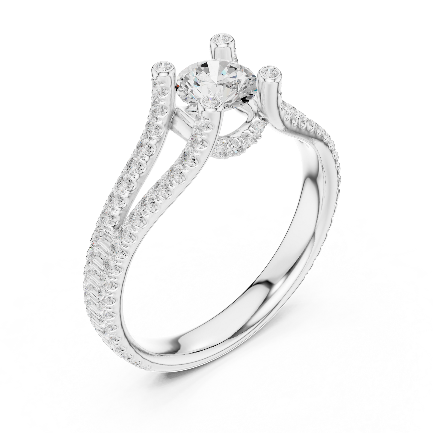 Round Halo Lab Grown Diamond Ring