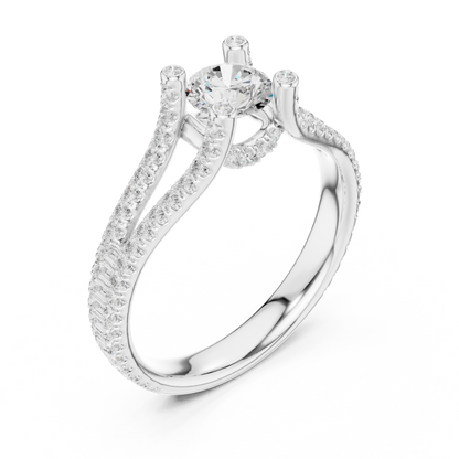 Round Halo Lab Grown Diamond Ring