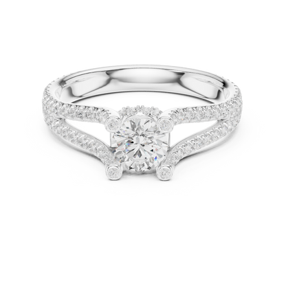 Round Halo Lab Grown Diamond Ring