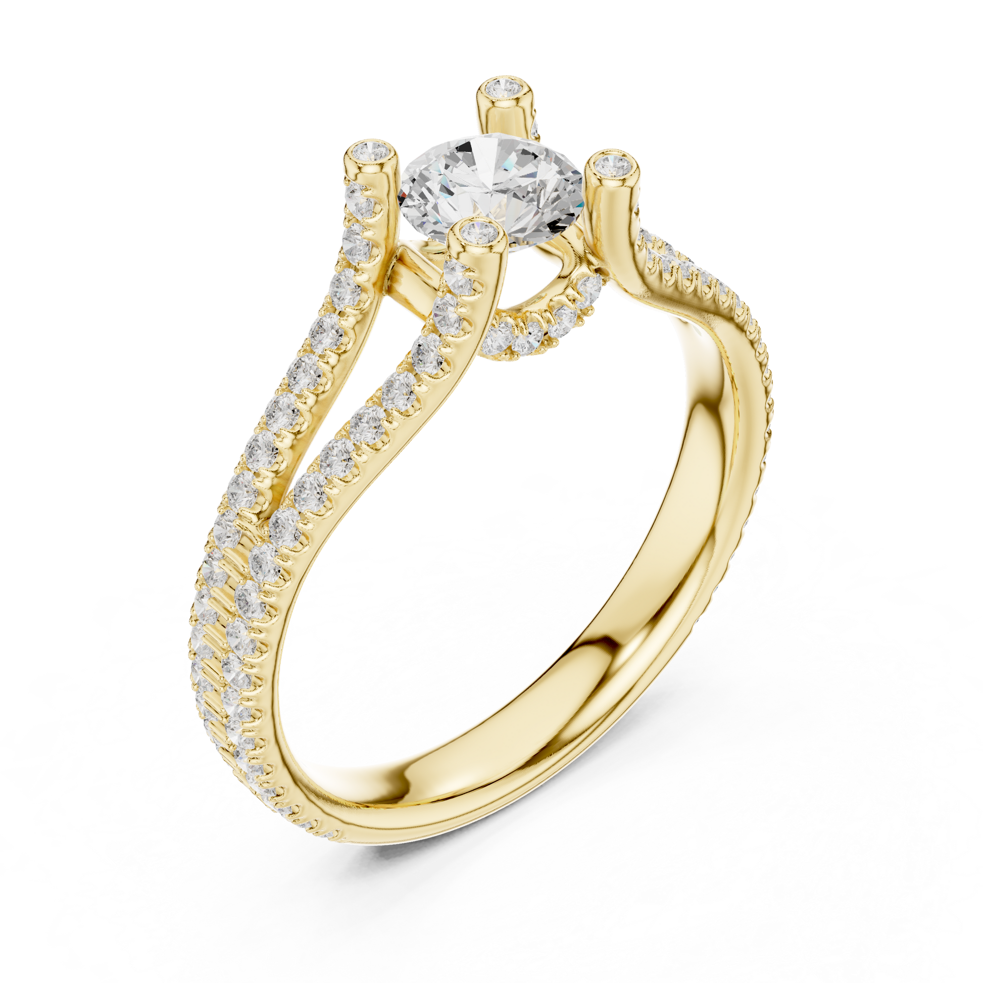 Round Halo Lab Grown Diamond Ring