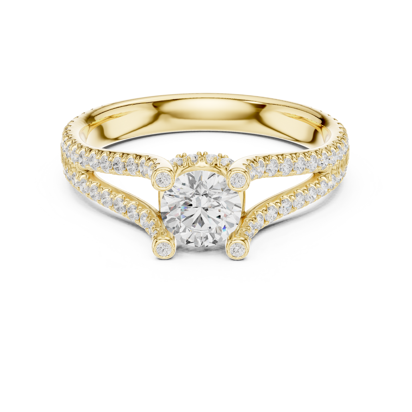 Round Halo Lab Grown Diamond Ring