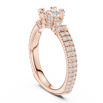 Round Halo Lab Grown Diamond Ring