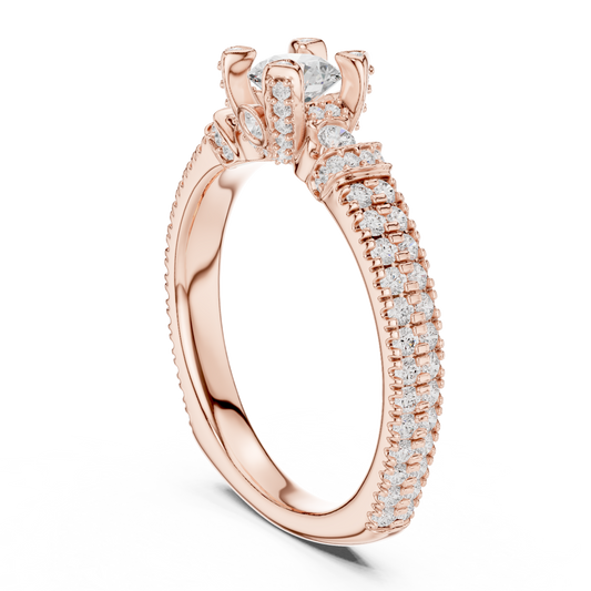 Round Halo Lab Grown Diamond Ring