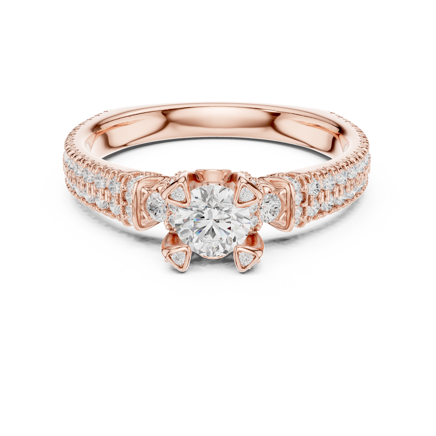 Round Halo Lab Grown Diamond Ring