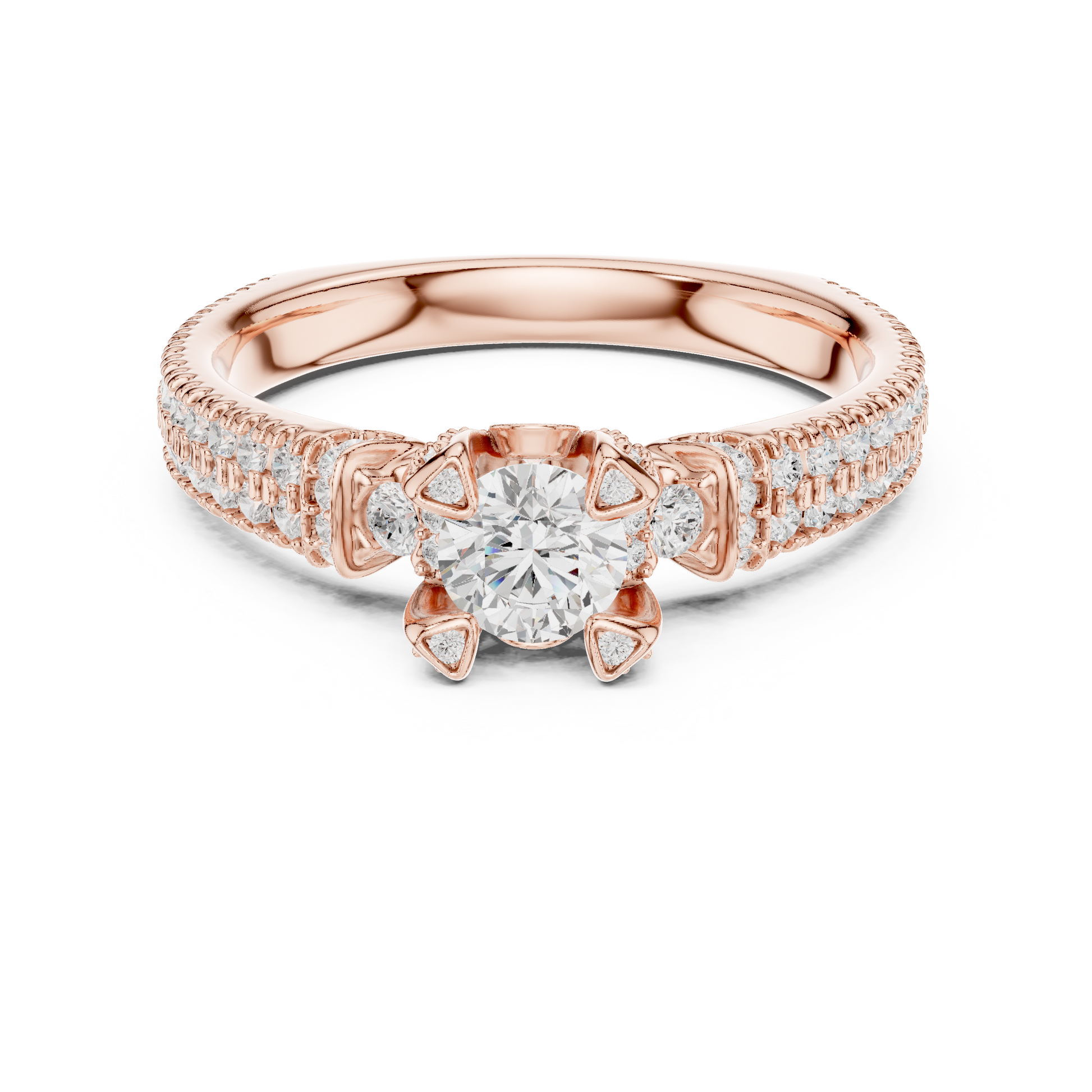 Round Halo Lab Grown Diamond Ring