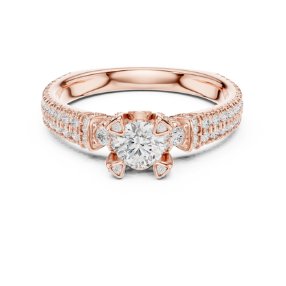 Round Halo Lab Grown Diamond Ring