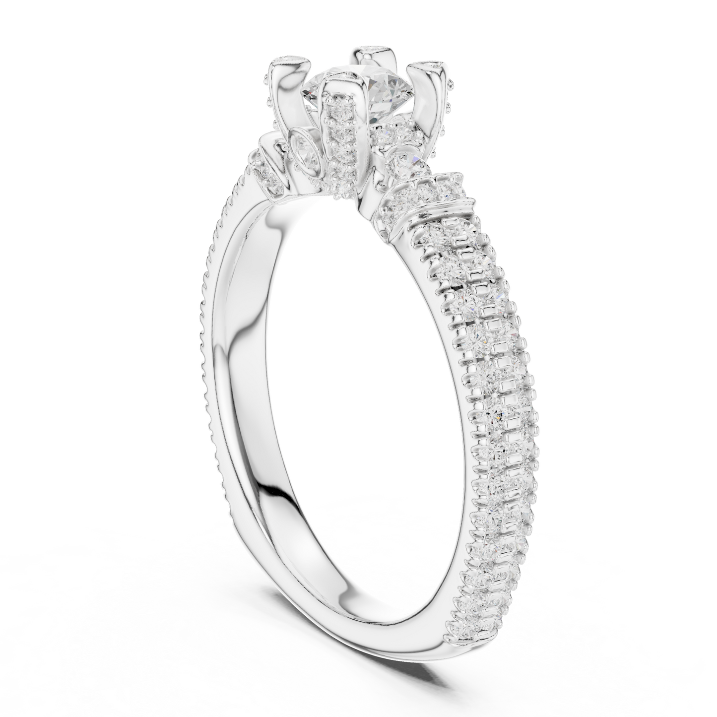 Round Halo Lab Grown Diamond Ring