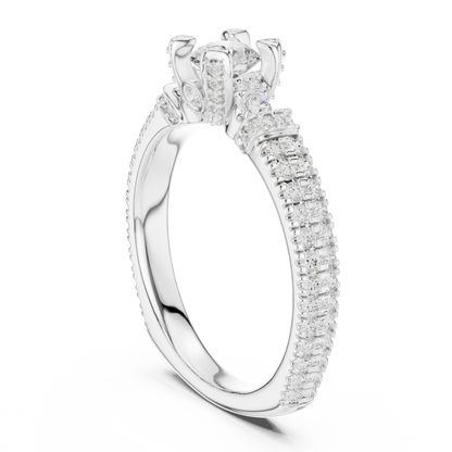 Round Halo Lab Grown Diamond Ring