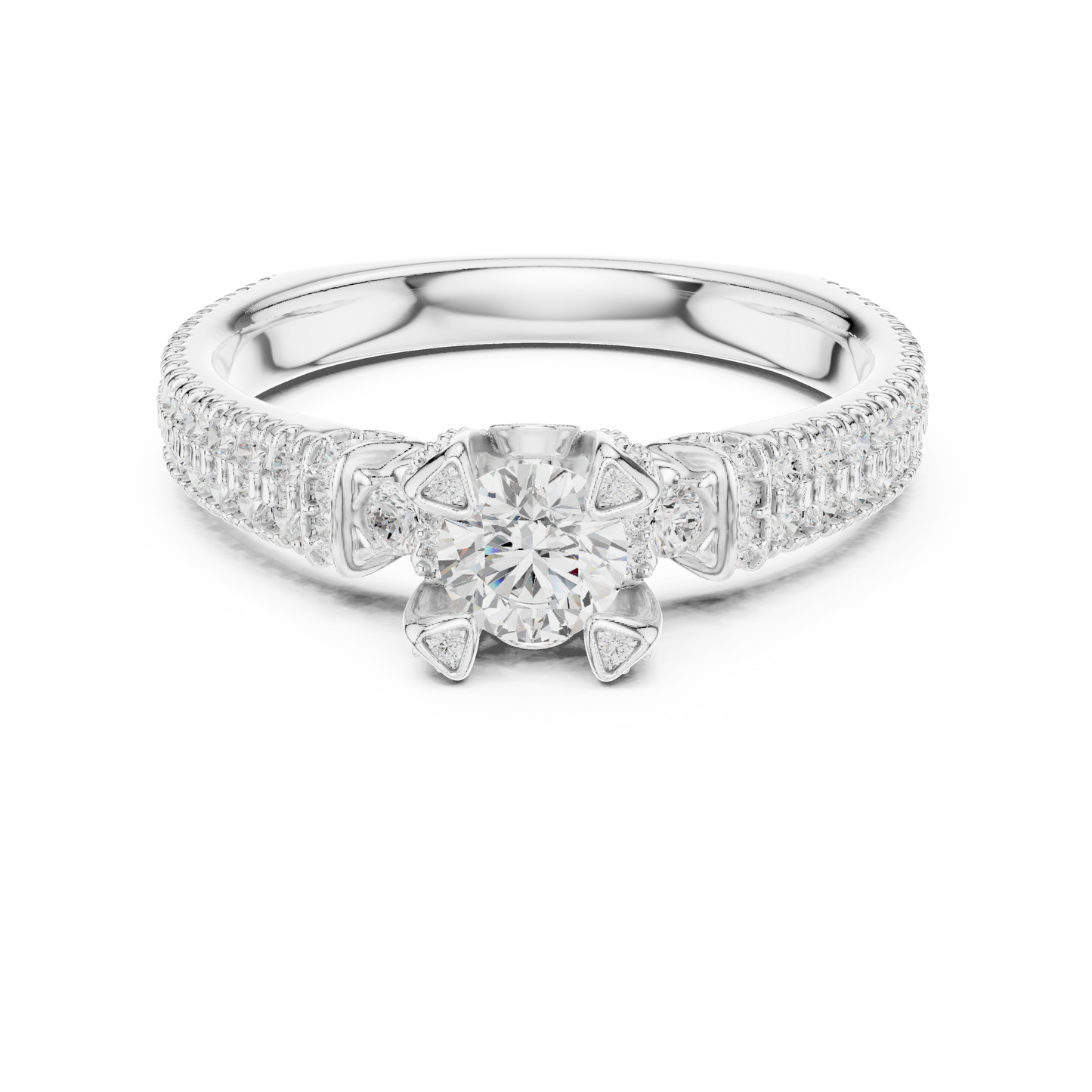 Round Halo Lab Grown Diamond Ring