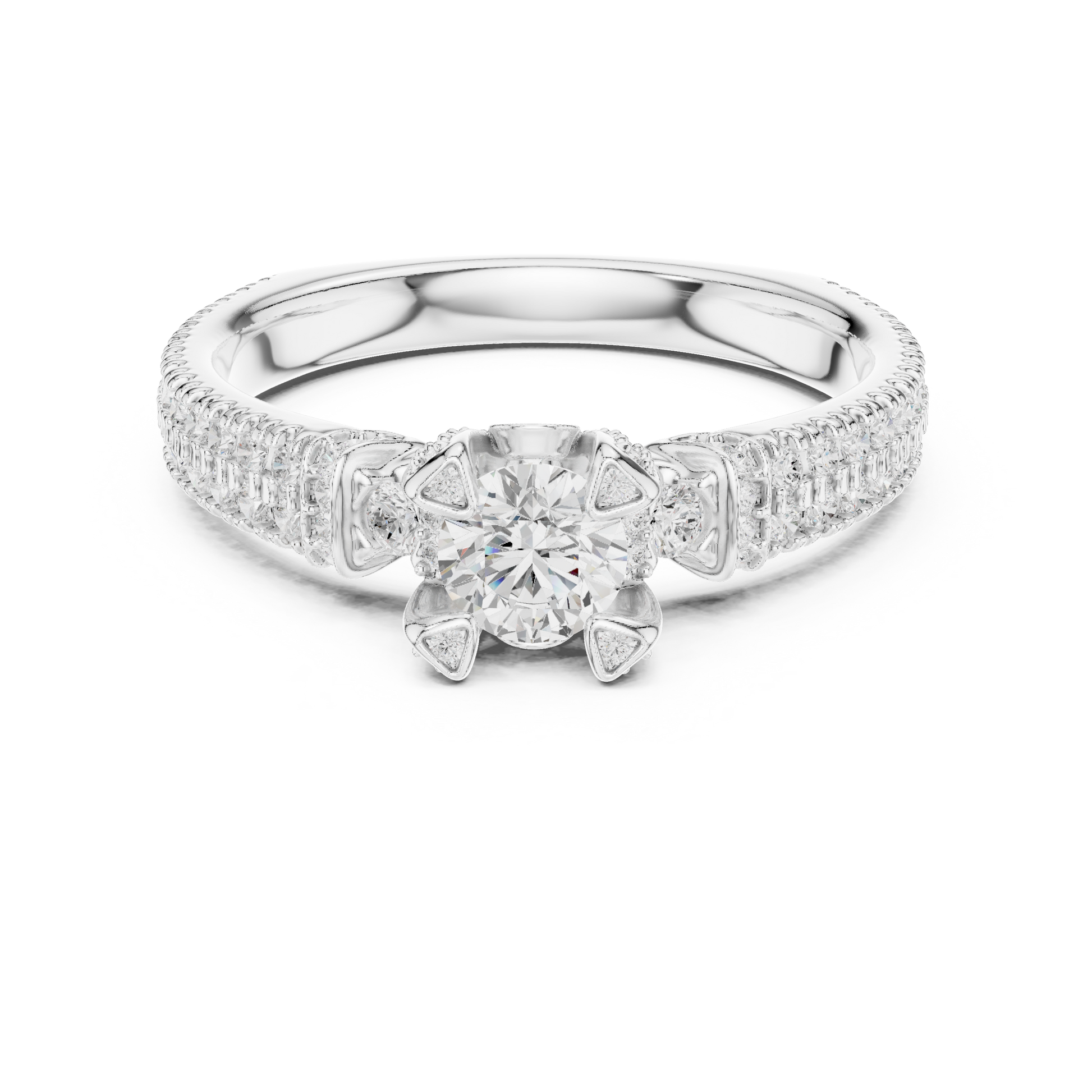 Round Halo Lab Grown Diamond Ring