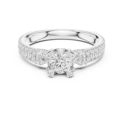 Round Halo Lab Grown Diamond Ring