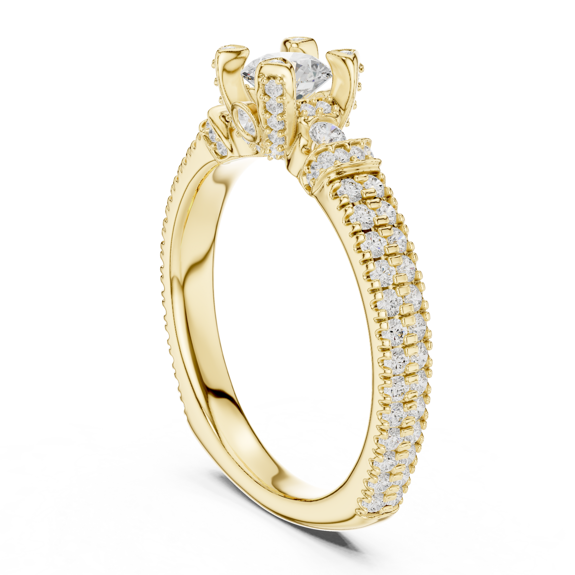 Round Halo Lab Grown Diamond Ring