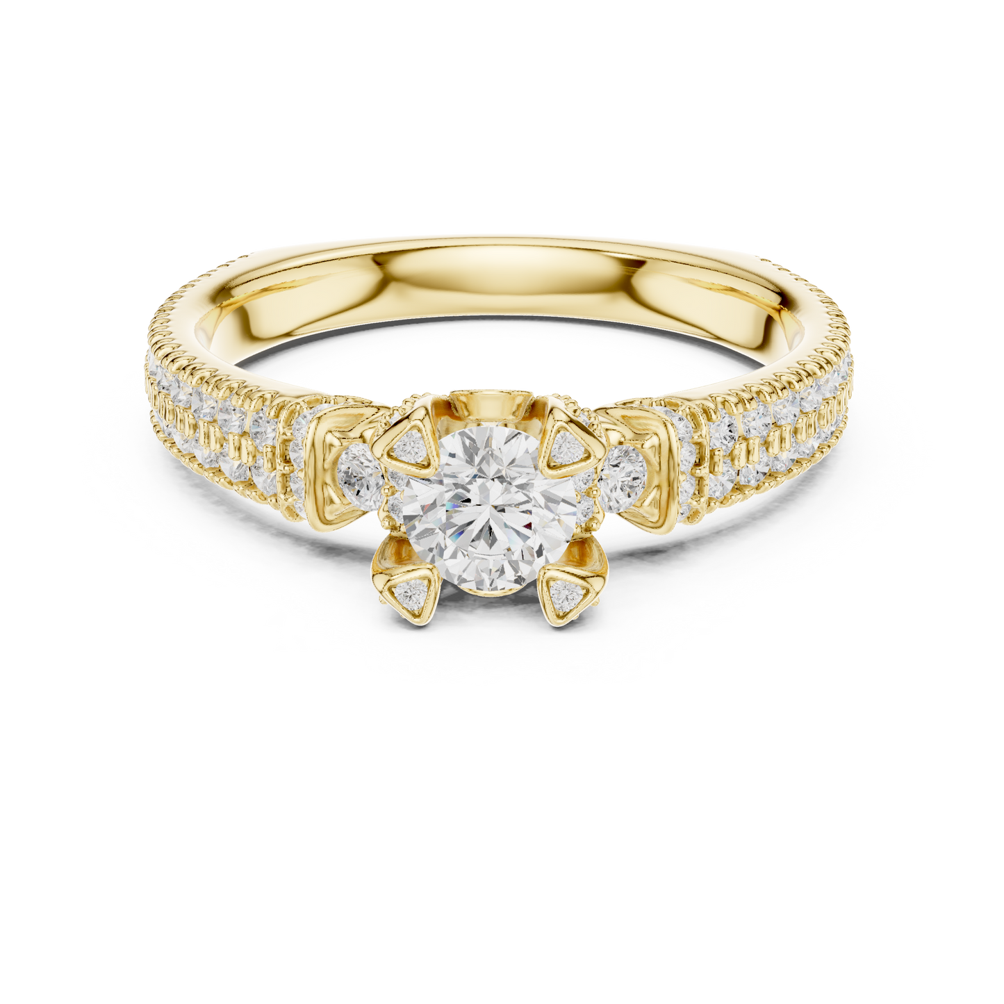 Round Halo Lab Grown Diamond Ring