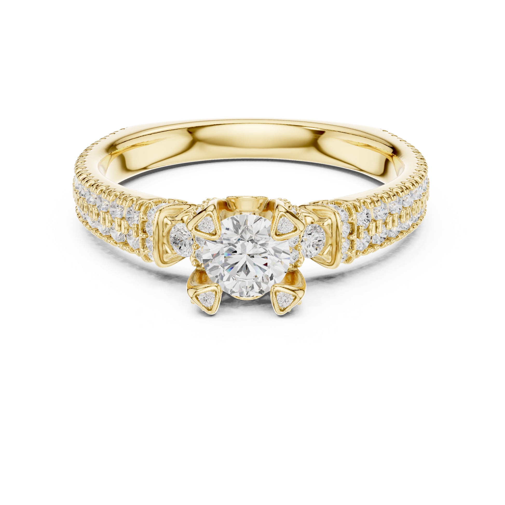 Round Halo Lab Grown Diamond Ring