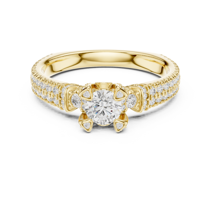 Round Halo Lab Grown Diamond Ring