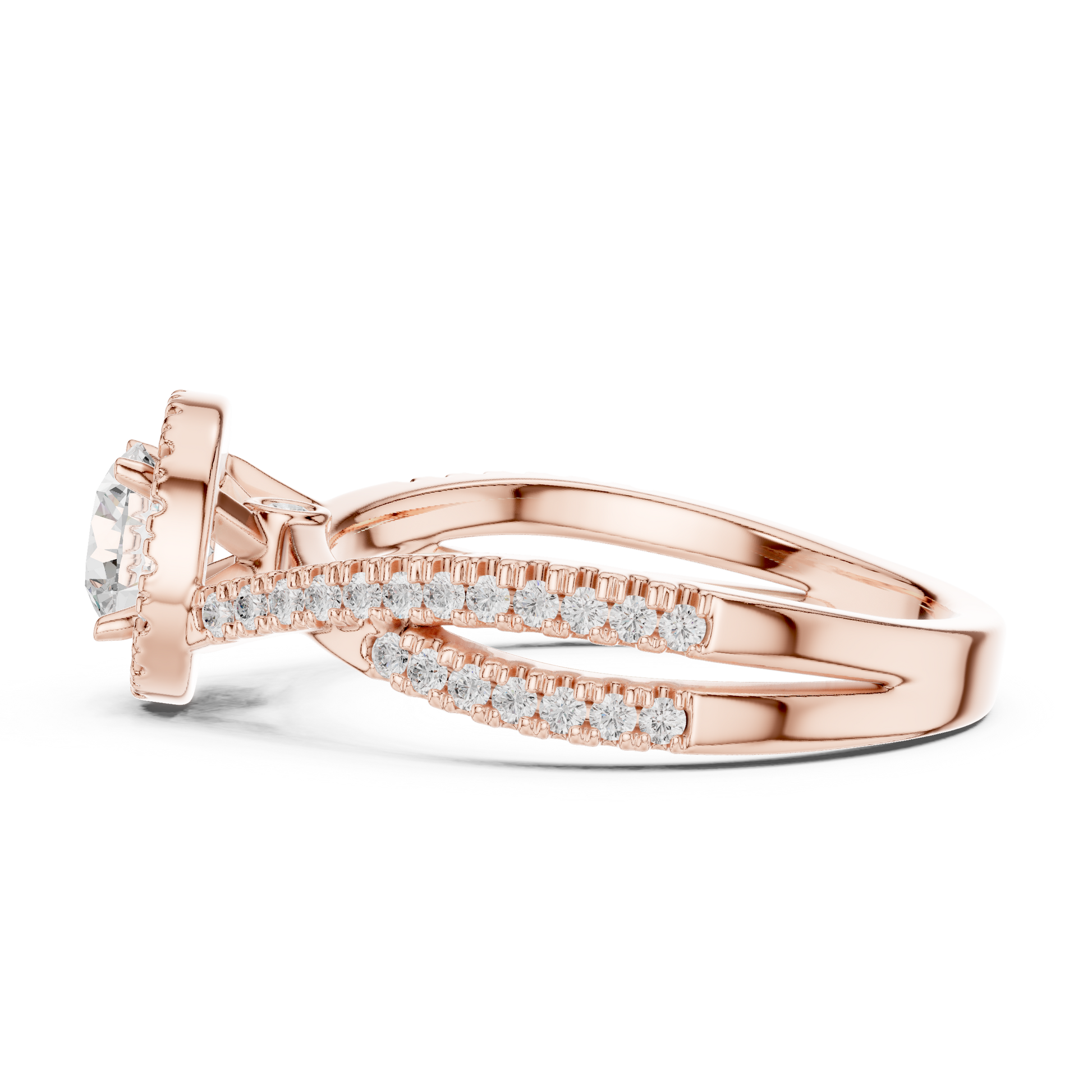 Round Halo Lab Grown Diamond Ring