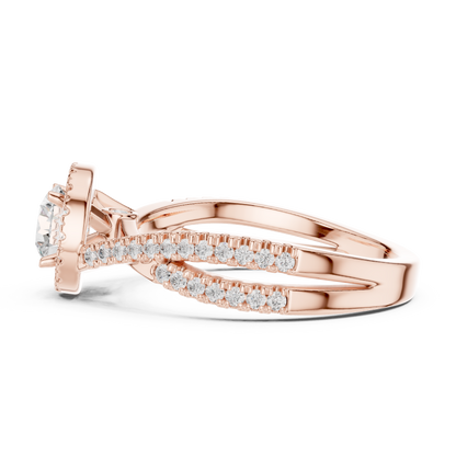 Round Halo Lab Grown Diamond Ring
