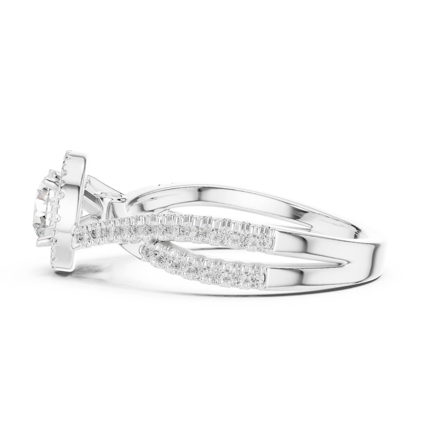 Round Halo Lab Grown Diamond Ring