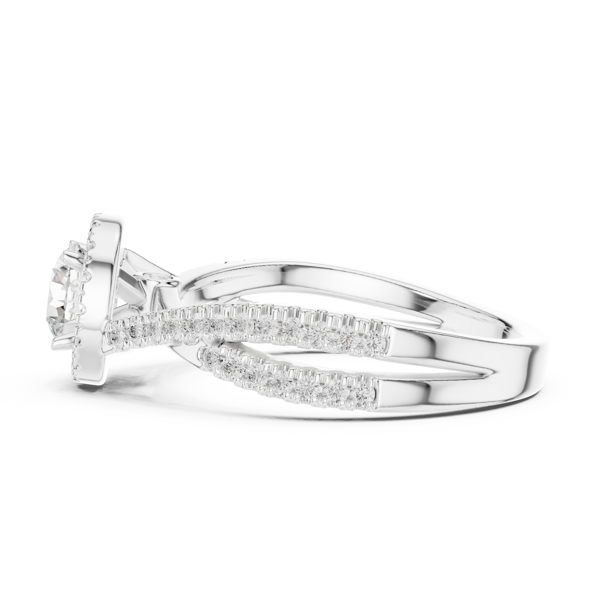 Round Halo Lab Grown Diamond Ring