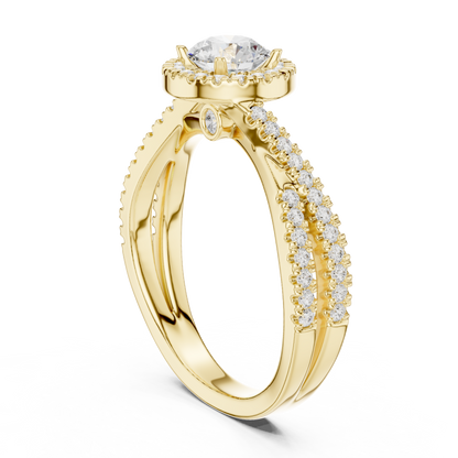 Round Halo Lab Grown Diamond Ring