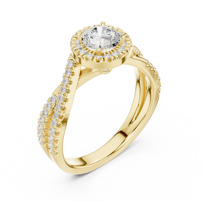 Round Halo Lab Grown Diamond Ring