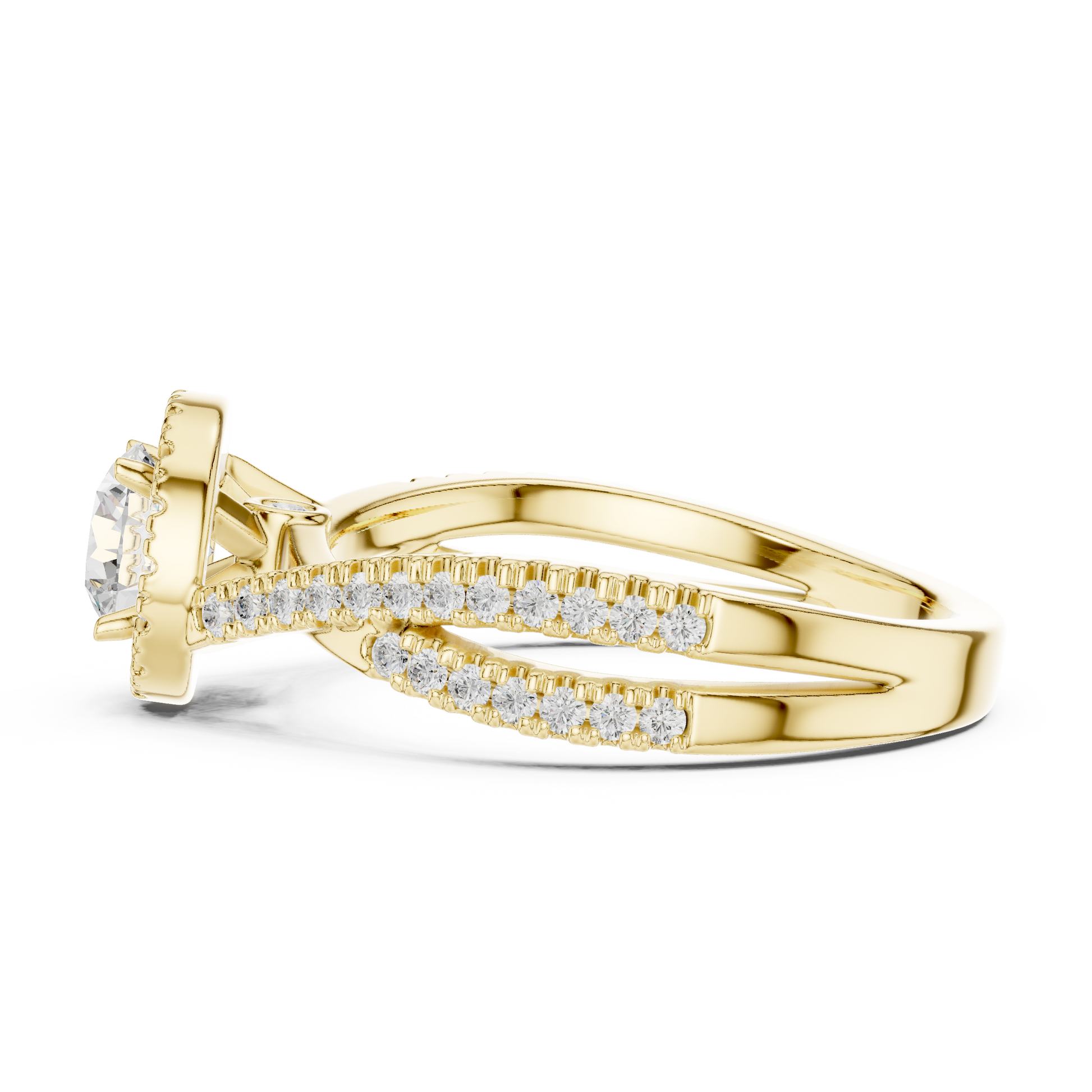 Round Halo Lab Grown Diamond Ring