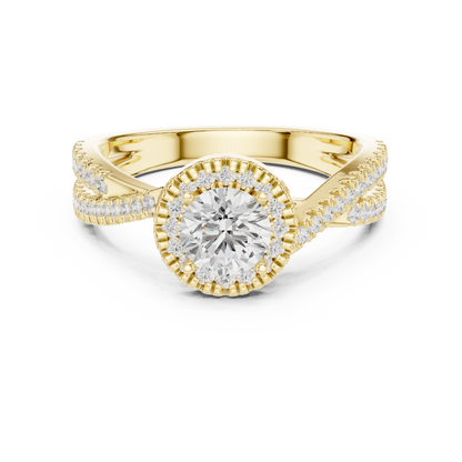 Round Halo Lab Grown Diamond Ring