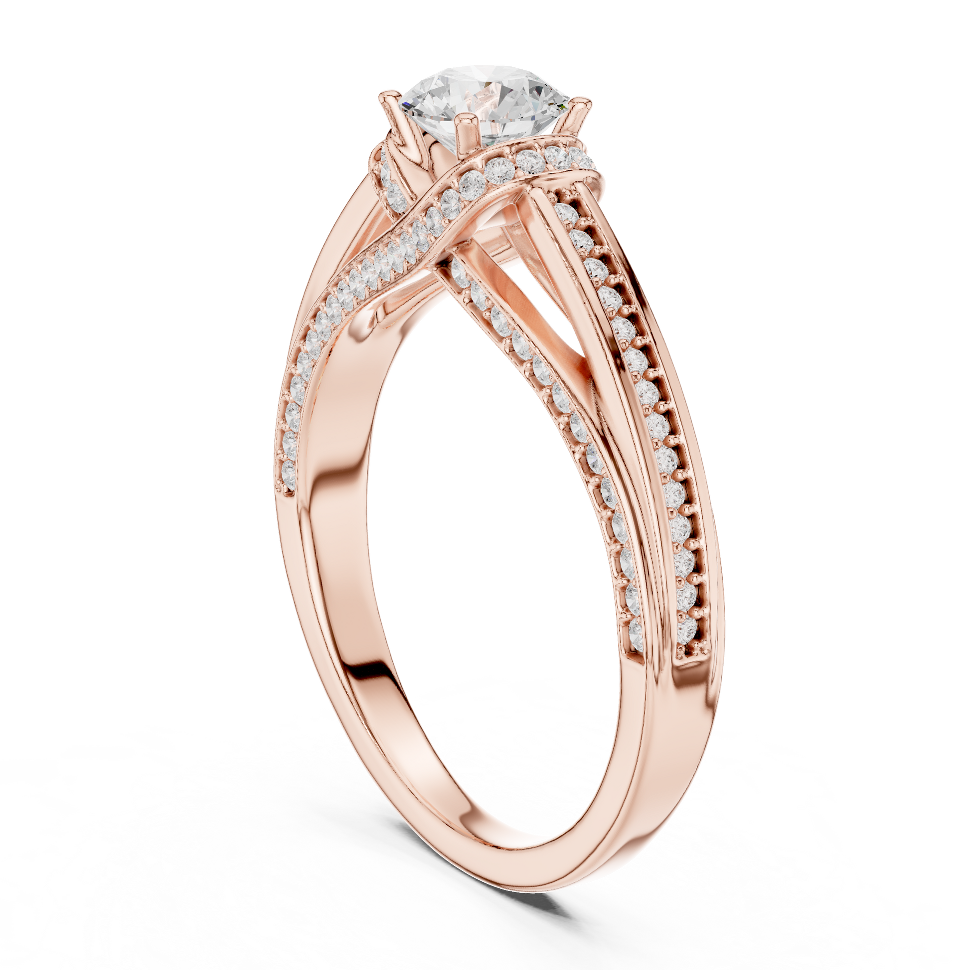 Round Halo Lab Grown Diamond Ring
