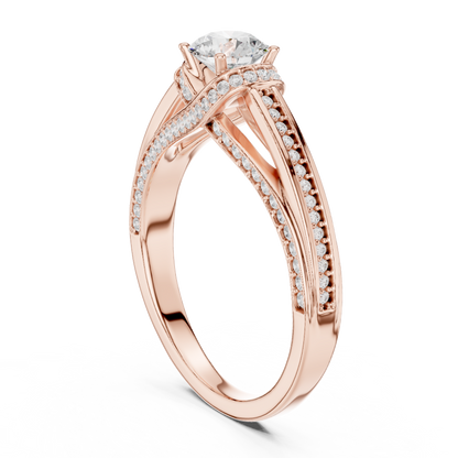 Round Halo Lab Grown Diamond Ring