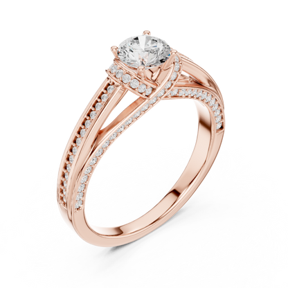 Round Halo Lab Grown Diamond Ring